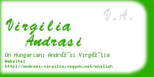 virgilia andrasi business card